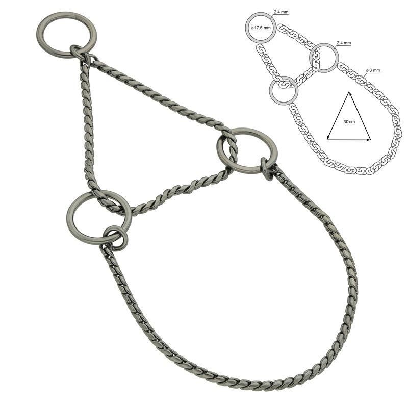 45cm x 5mm Snake Halv Strup Anthracite, Sorma